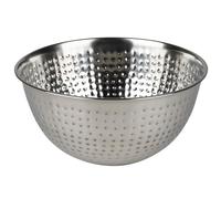 Salad Bowl Stainless Steel Large Small Hammered Serving Bowl Lightweight Reusable Salad Fruit Bowl Display Metal Dish Durable Multi-Use Kitchen Bowl Ideal for Party, BBQs, Picnics, Round (19cm)