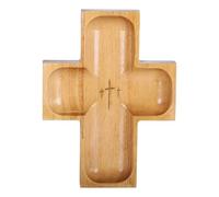 Salad Bowls - Prayer Bowl Wooden | Rustic Religious Large Capacity Tray | Spring Serving Tray for Daily Breakfast Salad Cake Fruits Desserts Buffet Entertaining Hosting Thanksgiving Holiday