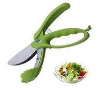 Salad Chopper Stainless Steel Blade Salad Scissors Heavy Duty Kitchen Lettuce Chopper Kitchen Vegetable for Tossing and Chopping in Bowl Green