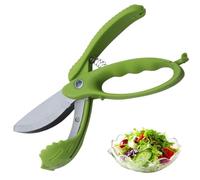 Salad Chopper Stainless Steel Blade Salad Scissors Heavy Duty Kitchen Lettuce Chopper Kitchen Vegetable for Tossing and Chopping in Bowl Green