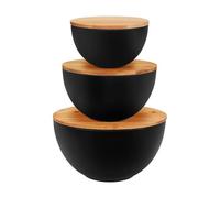 Salad Container, Complete Nesting Set, 1 Complete Kit, Mixing Bowls Set, Serving Bowls, Natural Wooden Design, Versatile Use, for Meal, Cooking