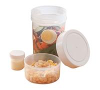 Salad container for lunch, leak-proof, wet-dry separation | Salad Prep Container for Picnic Sports Outdoor Camping Hiking Climbing Travel Summer Work Holiday Commuting Office Au