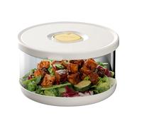 Salad Container - Leakproof Glass Salad Bowl | Lunch Food Storage, Microwavable Safe Meal Prep Box Solution, Reusable Glass Lunchware Organizer, for Workplace School Restaurant Pantry Camping