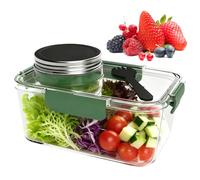 Salad Container - Mini 2.5 Oz Food Storage Box Lid, Portable Lunch Box Meal Prep, Snack, Grain, School, Office, Travel, Kitchen, Picnic, Camping, Commuting, Compact Reusable Food Organizer