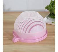 Salad Cutter bowl, Veggie Choppers and Dicers, Chopper,Instant Maker, Fruit and Vegetable, Multifunctional Lid Fast Cut (pink)