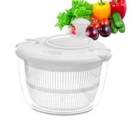 Salad Dryer Spinner - Salad Washing Machine, Washing Bowl, Rotary Drying Colander with Lid Lock, Leaf Products for Kitchen Cleaning at Home, Manual Fruit Separator Basket Fresh Accessory