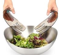 Salad Hands - Salad Tongs for Serving - Salad Serving Utensils - Salad Tosser Salad Servers - Salad Spoons for Serving - Space Saving Salad tools - Dishwasher Safe - One Pair