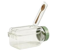 Salad Jar - Side Opening Meal Prep Bottle, 7.68×3.94×3.35 Inches Food Storage Container, Leak-proof Spoon Friendly Design with Resistance, Kitchen Organizer, Dining Accessories for Yogurt Sauce Fruit