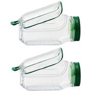 Salad Jar with Side Opening, Salad Pod Jar with Dressing Pot, Salad Containers for Lunch, Twist-Off Cap & Integrated Sauce Bowl, Salads Dressing & Vegetables Separate, Portable Salads Container (2)