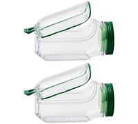 Salad-Jars, Vertical Layering Vegetable Pod Built-In Bowl Design, Reusable Vegetable Fruit Container, Portable Containers for Lunch Bowl with Leak Proof Dressing Case (2 PCS)