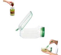 Salad Pod Container - Vertical Layering Proof Salad Jar with Side Opening Leak, Plastic Interval Salads Box with Built-In Bowl , Dishwasher Safe, Perfect for Fresh Salads Storage, Lunch & Fruit