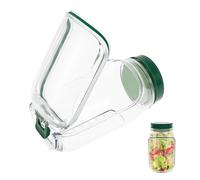 Salad Pod Jar Vertical Layering Salad Pod Portable Salads Container Side Open with Leakproof Lid Meal Prep Jar Dishwasher Safe Vegetable Container for Home Outdoor Travel Camping Party (1 PCS)