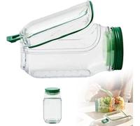 Salad Pod Mason Jar with Leakproof Dressing Container, Side Opening & Lid-to-Bowl Design, Reusable Salad Jar for Meal Prep, Lunch Box