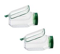 Salad Pod, Salad Jar with Side Opening, Salad Pod Jar with Dressing Pot, Salad Lunch Box, Portable Fresh Salads Bowl, Leakproof Salad Container for Lunch, Meal Prep, Office, Camping, Travel (2pcs)