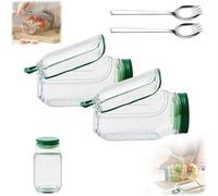 Salad Pod,Vertical Layering Salad Pod Built-in Bowl Design,Fresh Salad Bowl Compact Smart Container,Portable Containers Keep It Fresh Container for Lunch Bowl with Leak Proof Dressing Case (2)