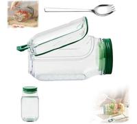 Salad Pod, Vertical Layering Salad Pod Built-in Bowl Design, Fresh Salads Bowl, Leak Proof Sauce Dressing Case, Separate Compartments Salads Cups Jars, Salad Container for Lunch (1pcs)