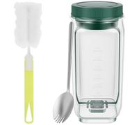 Salad Pod, Vertical Layering Salad Pod Built-in Bowl Design with Fork, Plastic Interval Salads Box with Leak Proof Sauce Dressing Case, Portable Fresh Salads Storage Container for Lunch Fruit (New)