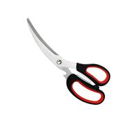 Salad Scissors Household Barbecue Scissors Stainless Steel Kitchen Scissors Curved Labor-Saving Serrated Chicken Bone Steak Scissors