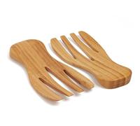 Salad Servers Bamboo Serving Tosser Server Claws Wooden Server Claws Stylish Design Best for Serving Salad, Pasta, Fruit On Your Kitchen Counter Pack of 2