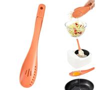 Salad Servers, Pack of 2 Multifunctional Plastic Salad Servers with Salad Spoon and Plastic Salad Tongs, Mountable & Removable Kitchen Tongs for Spaghetti Pasta, Salad, Cake and Home Parties