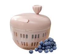 Salad Spinner - 0.8L Food Dryer With Non-Slip Base And Strainer For Washing Fruits | Kitchen Utensil For Fresh Produce Outdoor Camping Picnic