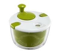 Salad Spinner 3.5 Litre - BPA-Free Plastic Lettuce Dryer & Vegetable Washer with Non-Slip Base, Dual Function Serving Bowl & Strainer - Easy One-Hand Operation for Healthy Eating (Green)