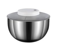 Salad Spinner, 4.8L USB Rechargeable Lettuce Spinner Stainless Steel Salad Rotator, Stainless Steel Electric Vegetables Washer Dryer, Large Automatic Salad Vegetable Spinner for Fruit and Vegetables