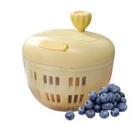 Salad Spinner - ABS, 5.71 x 5.71 x 4.72 inches, Salad Dryer, Non-Slip Base, 800 ml Cleaner, Fruit Cleaner, Integrated Strainer Bowl for Kitchen, Picnic, Camping, Healthy Food Preparation
