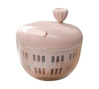 Salad Spinner - ABS, 5.71 x 5.71 x 4.72 inches, Salad Dryer, Non-Slip Base, 800 ml Cleaner, Fruit Cleaner, Integrated Strainer Bowl for Kitchen, Picnic, Camping, Healthy Food Preparation
