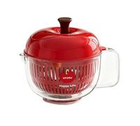 Salad Spinner Double Layer Vegetable Dryer Washer (Red) | Lettuce Spinners With Vegetable Washing Basket, High Speed Hand Crank Colander with Lid, Easy-Clean Kitchen Gadget for Greens