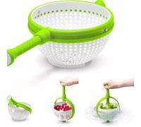 Salad Spinner Drainer Colander Quick and Easy Multi-Use Lettuce Spinner Fruit Washer Pasta Drainer Fruit and Vegetable Lettuce Basket Draining Green