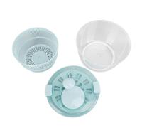 Salad Spinner Lake Blue 5L, Manual Vegetable Spinner with One Handed Operation, Large Capacity Salad Washer for Lettuce Fruit and Berries, Includes Filter Basket and