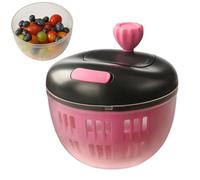 Salad Spinner - Lettuce Spinner | Fruit Washer | Salad Washer Spinner and Dryer | Small Salad Spinner for 1 Person | Colander Strainer Food Washing Bowl Shredder Stable Kitchen Tool for Draining