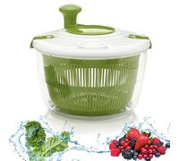 Salad Spinner, Salad Washer and Spinner, Manual Centrifugal Spin Drying, Easy use, 5L Large Capacity one Click Dehydration, Food Grade Material, Fresh, Crispy, and Healthy, Essential Kitchen Artifact