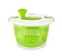 Salad Spinner Small Salad Washer and Spinner, Lettuce Spinner with Vegetable Washing Basket and Serving Bowl, BPA Plastic Free, Household Fruit Drainer Salad Dryer, Green