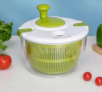 Salad Spinner, Vegetable and fruit dehydrator，Easy to Clean, high-capacity，White/Green