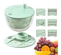 Salad Spinner, Vegetable Washer, Multifunctional Snack Spinner with Quick Stop Button Lid Portable Transparent Pasta and Fries Pump Spinner for Kitchen