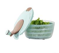 Salad Spinner with Crank Handle 22.5 X 26 Cm Abs/pp Dehydrator Bowl for Washing Drying Leafy Vegetables Fruit Plus Herbs - Dishwasher Secure Non-Slip Base Green(Blue)