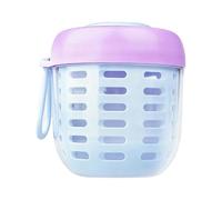 Salad Storage Cup - 500ml Leak-Proof Reusable Containers with Handle | Fruit Storage Containers for Fridge with Removable Colander - for Party Office Travel Camping Outdoor Picnic School Hiking