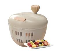 Salad Tosser - Large Capacity Fruit Washer, Easy Colander Basket with Clear Outer Basin, Fast Drying Greens Container, Ideal for Healthy Workplace Meal Prep