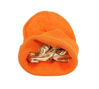 Salalacap Womens Satin Lined Beanie Winter Hats Cable Knit Cuffed Beanie for Women Silk Lining Thick Chunky Warm Beanie Hat, Cuffed-orange, One Size