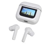 SALALIS 144 Language Translator Earbuds with Long Battery Life for Multilingual Conversations, Bluetooth 5.4, Stereo Sound, 2 Units (White)