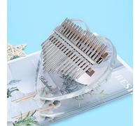 SALALIS 17 Key Mini Crystal Kalimba Set Lightweight for Music Lovers, Accurate Tuning Thumb Piano Kit for Home Use, Acrylic Material (Heart Type)