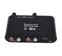 SALALIS 3.5mm and 6.35mm Microphone Preamp with Sound Ducking Function for Professional Use Black Aluminum 1 Unit