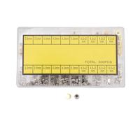 SALALIS 300Pcs Stainless Steel Watch Crown Set Professional Replacement Repair Tool for Watch Makers with Plastic Box for Representation Project