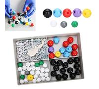 SALALIS 54Pcs Molecular Model Kit Set, Comprehensive Ball and Stick Model for Teaching Chemistry, Ideal for Students and Educators, Made of Eco-Friendly Plastic