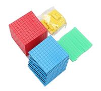 SALALIS Base Ten Blocks Set for Kids Interactive Learning Tools Plastic Math Manipulatives for Classroom and Home Use 1 Pack