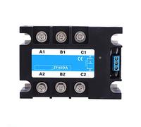 SALALIS BERM3-ZF40DA Solid State Relay, Durable DC-AC SSR for Electronic Supplies, Flame Retardant Transparent Case, Size 7.5 X 10.5 X 3.8cm