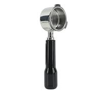 SALALIS Bottomless Stainless Steel Coffee Portafilter Filter Handle for DEDICA ARTE EC0680 EC0685, Perfect Observation for Home Baristas, 51mm Filter Basket (Black)