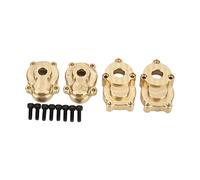 SALALIS Brass Durable Rear Steering Knuckles Portal Cover Set for 1/10 RC Crawler, Stable Handling for YiKong YK4102, Gold, 2 Pack